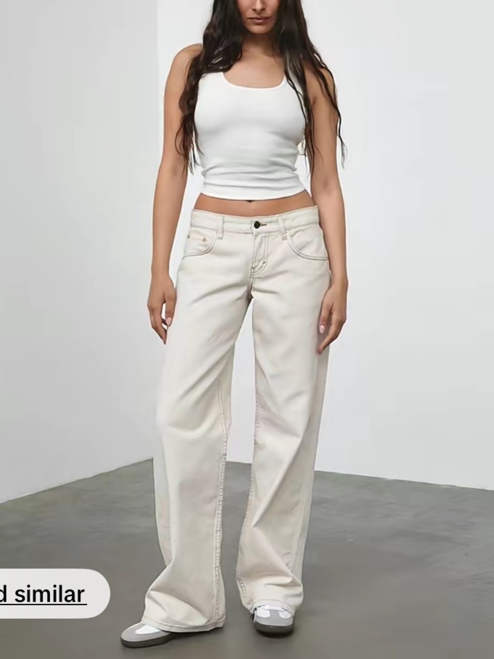 Motel Rocks White low rise jeans